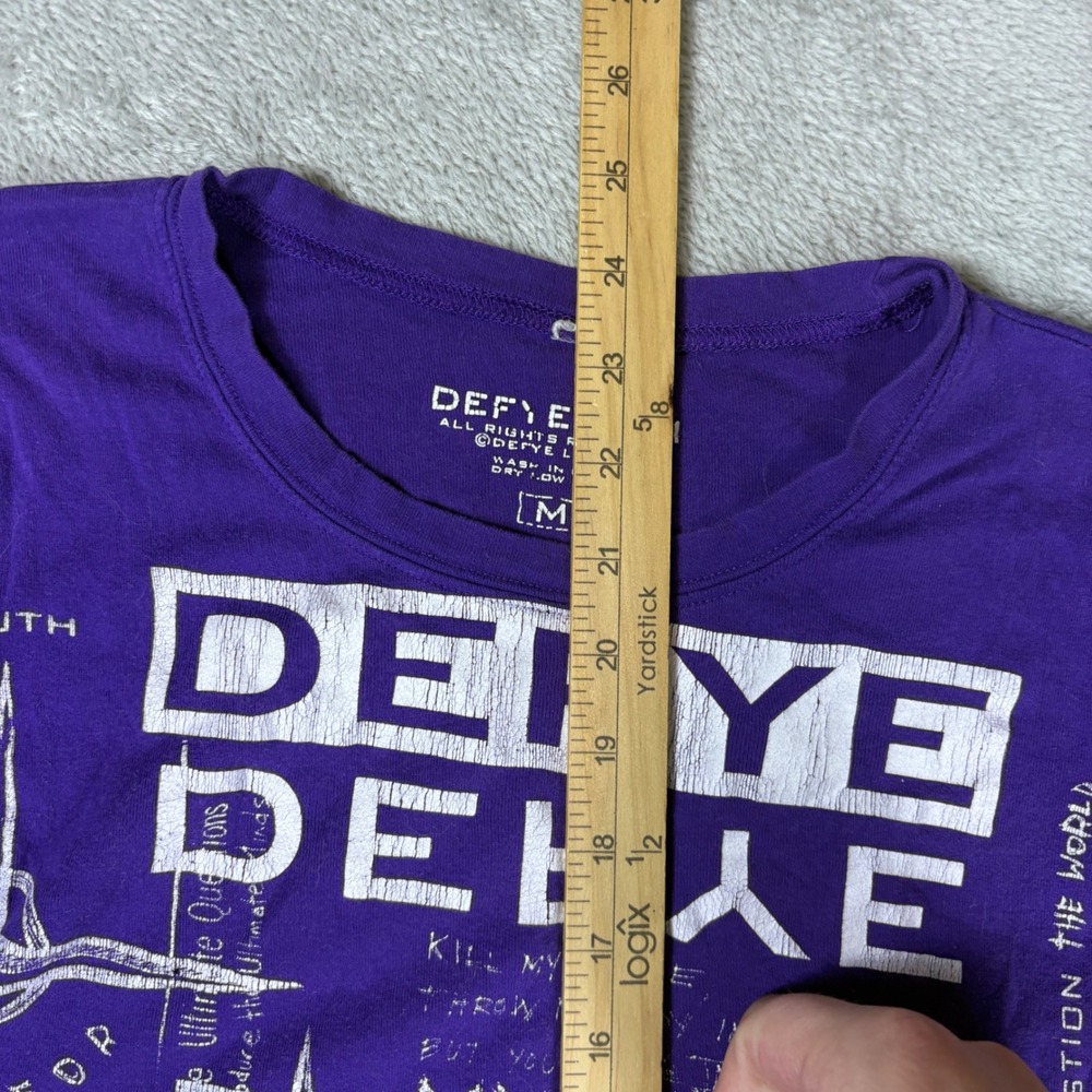 Defye Shirt Women Medium Graphic Tee Verita Deepwater Drifters Purple Streetwear - Picture 6 of 7